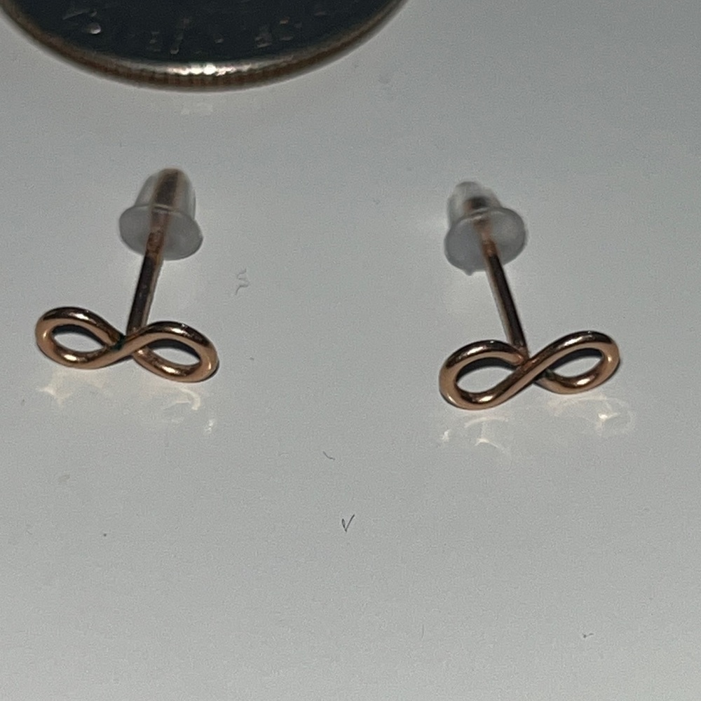 Rose Gold Infinity Earrings